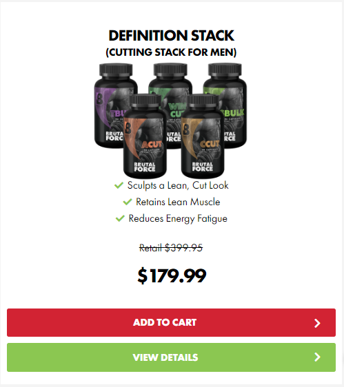 DEFINITION STACK (CUTTING STACK FOR MEN) Brutal Force